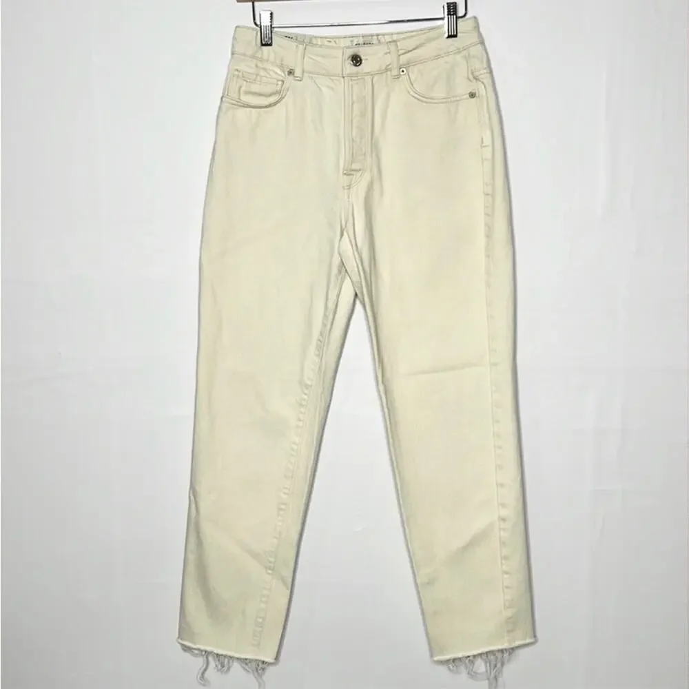 SELECTED Femme slim high rise‎ cream color jean’s size 28.